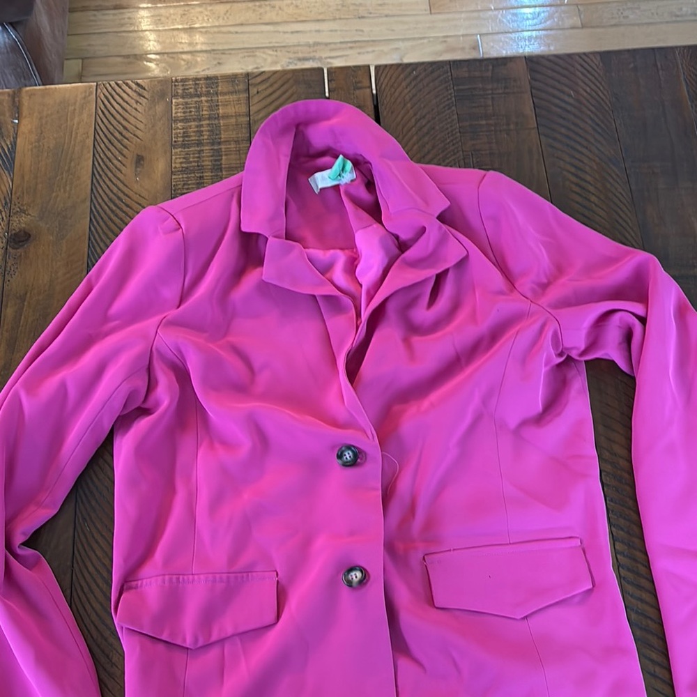 Altar'd State Hot Pink Blazer Jacket Statement Career Workwear - Picture 2 of 7
